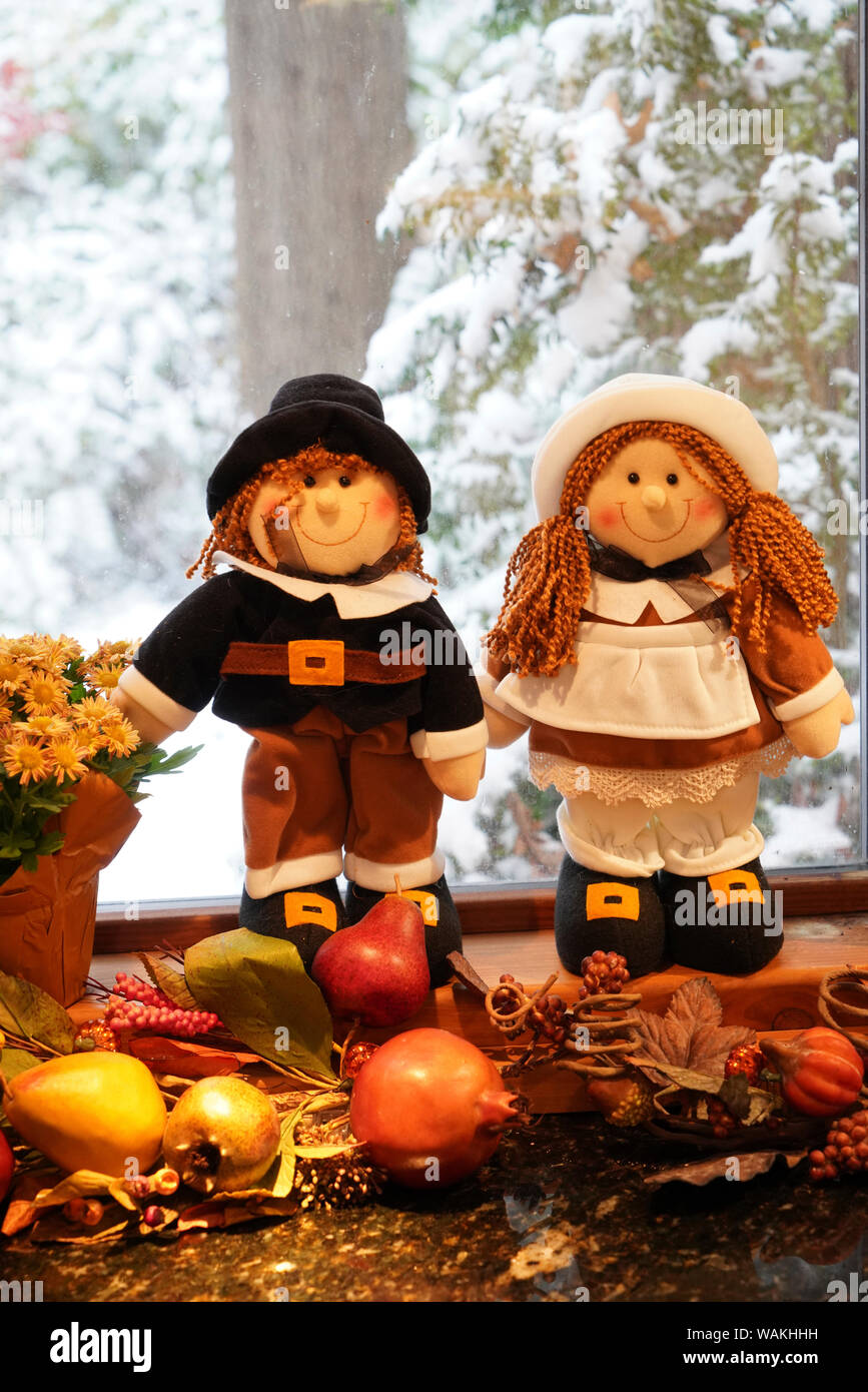 Alexandria, Virginia, Thanksgiving Dekorationen Stockfoto