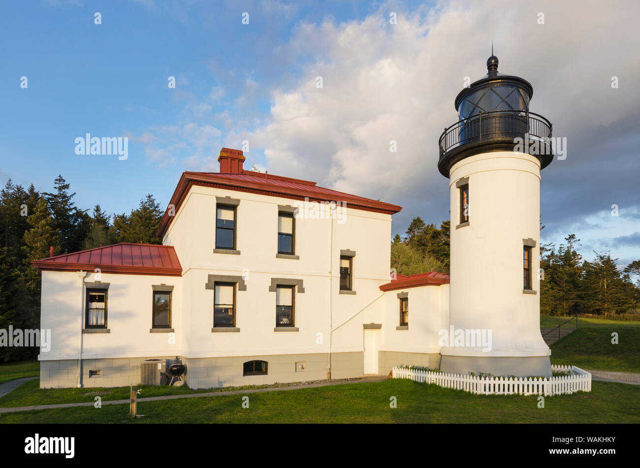 Admiralty Head Lighthouse, Fort Casey State Park auf Whidbey Island, Washington State. Stockfoto