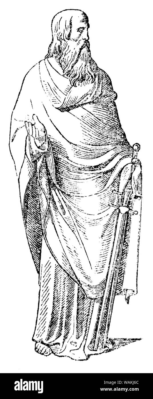 St. Paulus der Apostel,, (religiöse Buch, 1863) Stockfoto