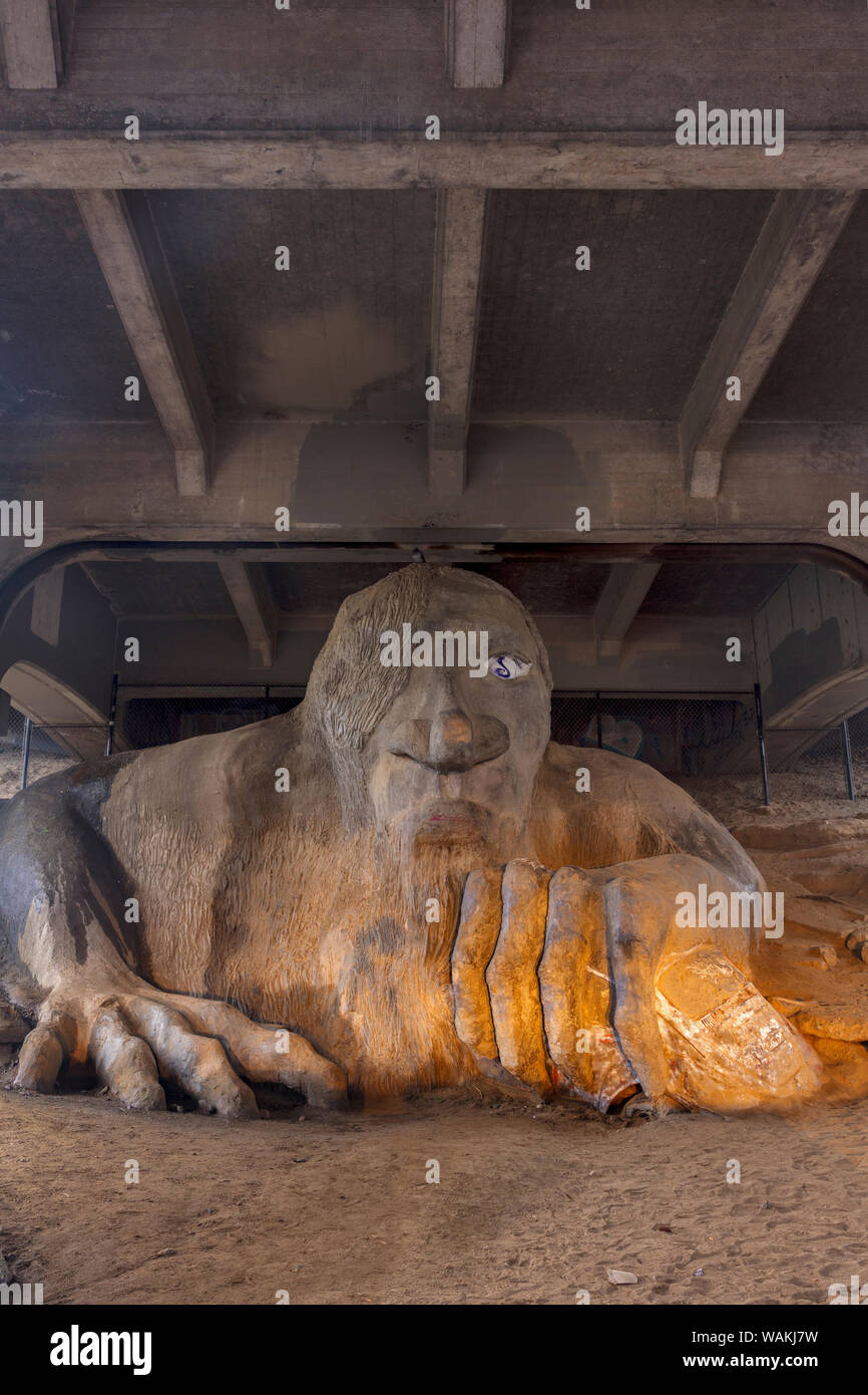 Troll unter die Fremont Bridge in Seattle, Washington State, USA Stockfoto