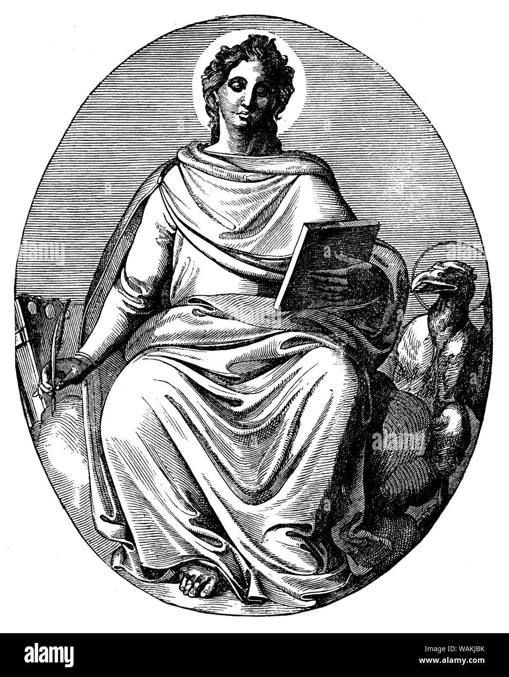 St. Johannes, Apostel und Evangelist,, (religiöse Buch, 1863) Stockfoto