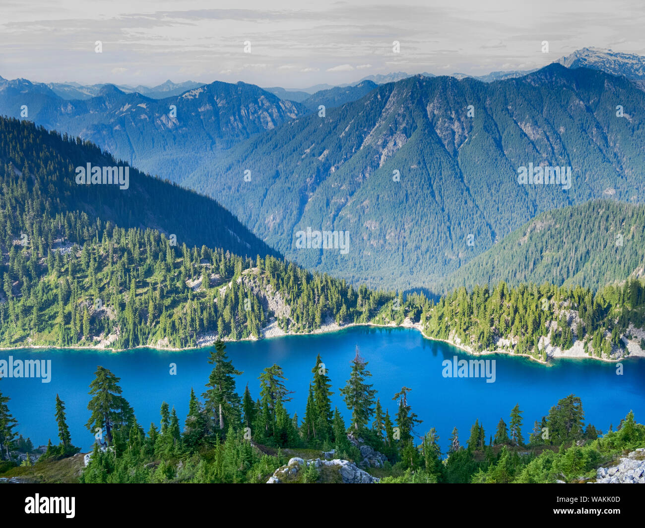 Washington State, alpinen Seen Wildnis. Snow Lake Stockfoto