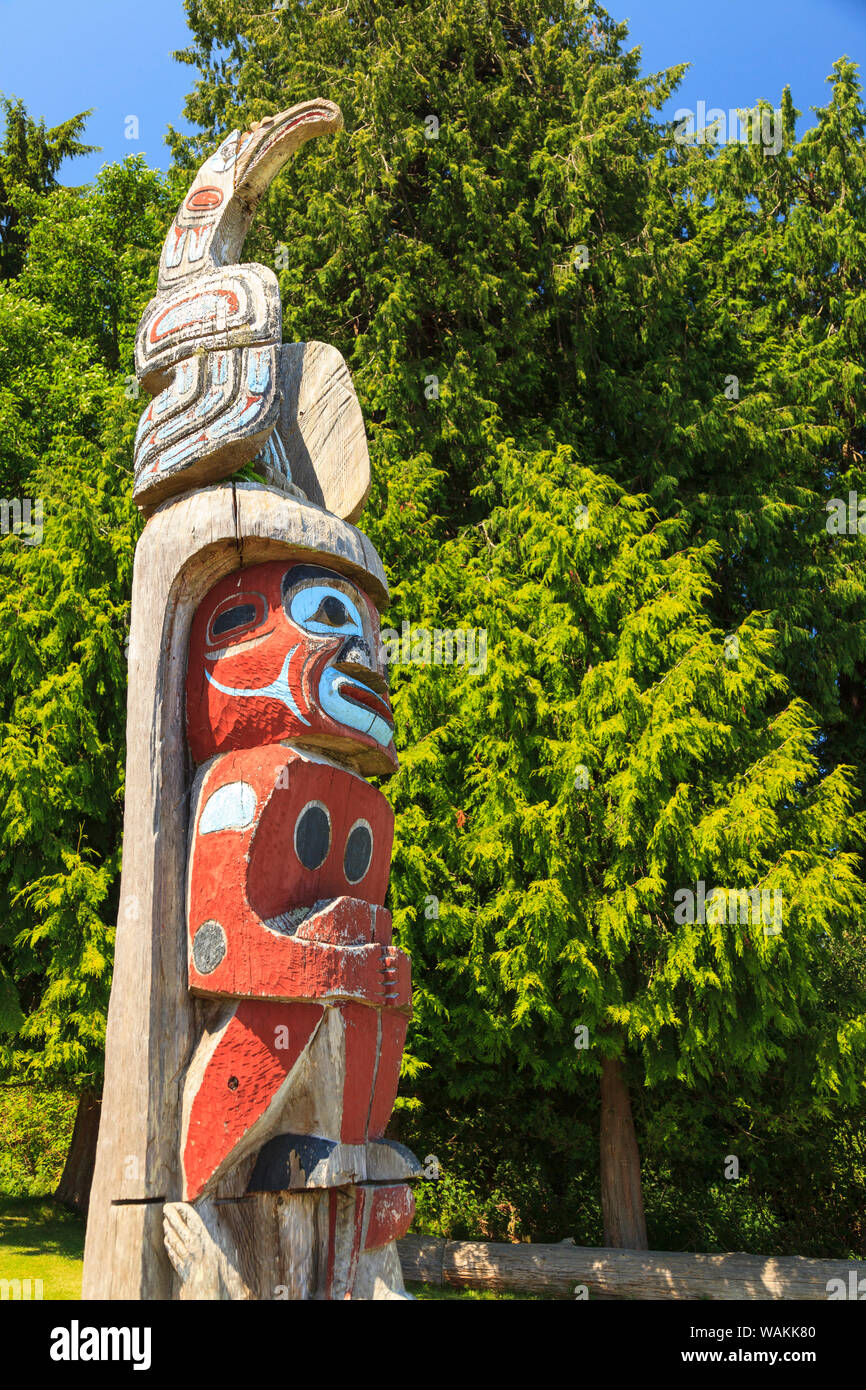 Tillicum Village auf Blake Insel (Geburtsort von Chief Seattle), Seattle, Washington State, USA (Editorial nur verwenden) Stockfoto