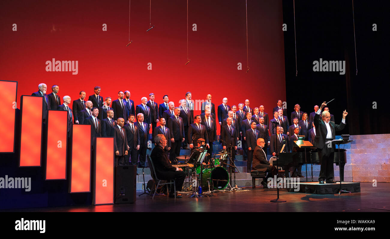 Seattle's Männer Chor, vollständige Generalprobe, Mc Caw Hall, das Seattle Center, Seattle, Washington State, USA (Editorial nur verwenden) Stockfoto