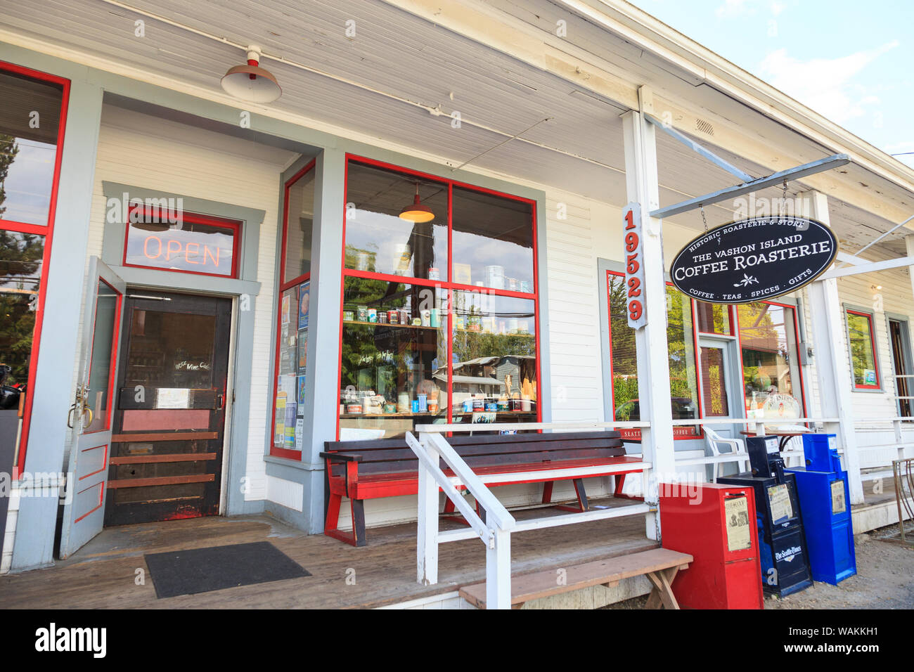 Kaffee Roasterie, einem beliebten touristischen Anschlag, dem ehemaligen Zuhause von Seattle's Best Coffee, Vashon Island, Washington State, USA (Redaktionelle nur verwenden) Stockfoto