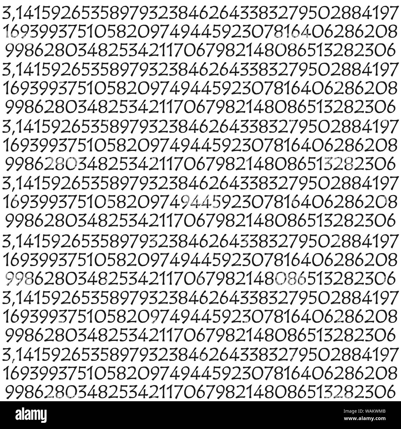 Das Symbol für Pi mathematische Konstante irrationale Zahl, griechischen  Buchstaben, Hintergrund Stockfotografie - Alamy