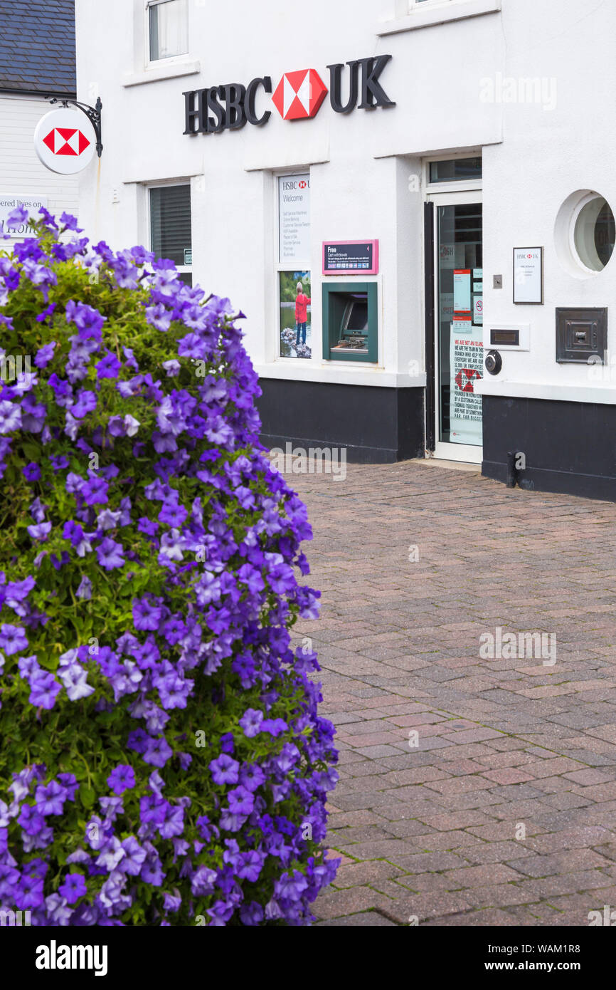 Britische Bank HSBC in Hythe, Hampshire UK im August Stockfoto