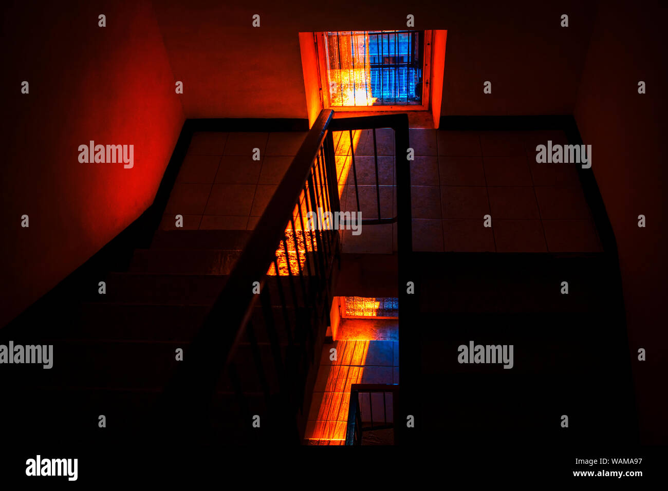 Innenraum Licht und Schatten Stockfoto