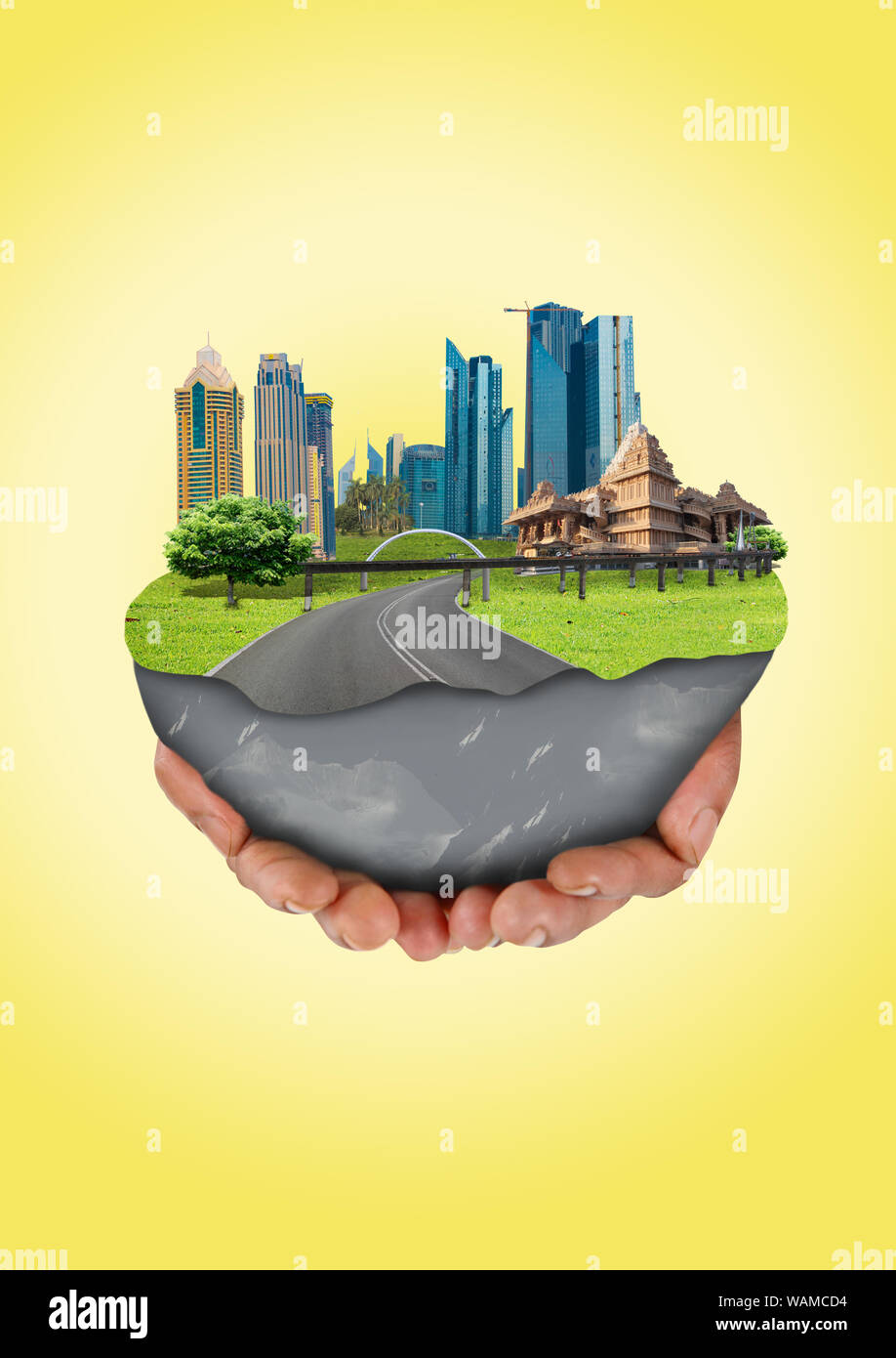 Layout der modernen Stadt Stockfoto