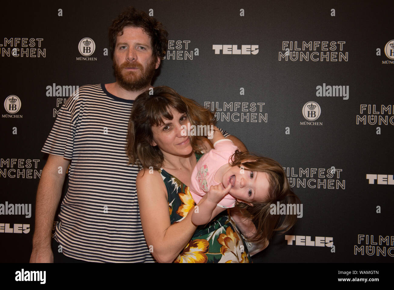 Laura Citerella, Alejo Moguillansky, Lucia Pierri vor der Vorführung ihres Films La Flor beim Filmfest München 2019 Stockfoto