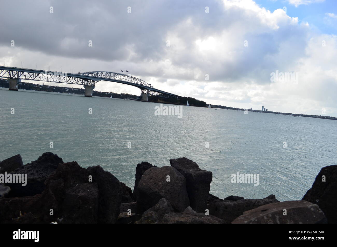 Auckland Harbour Bridge, Neuseeland Stockfoto