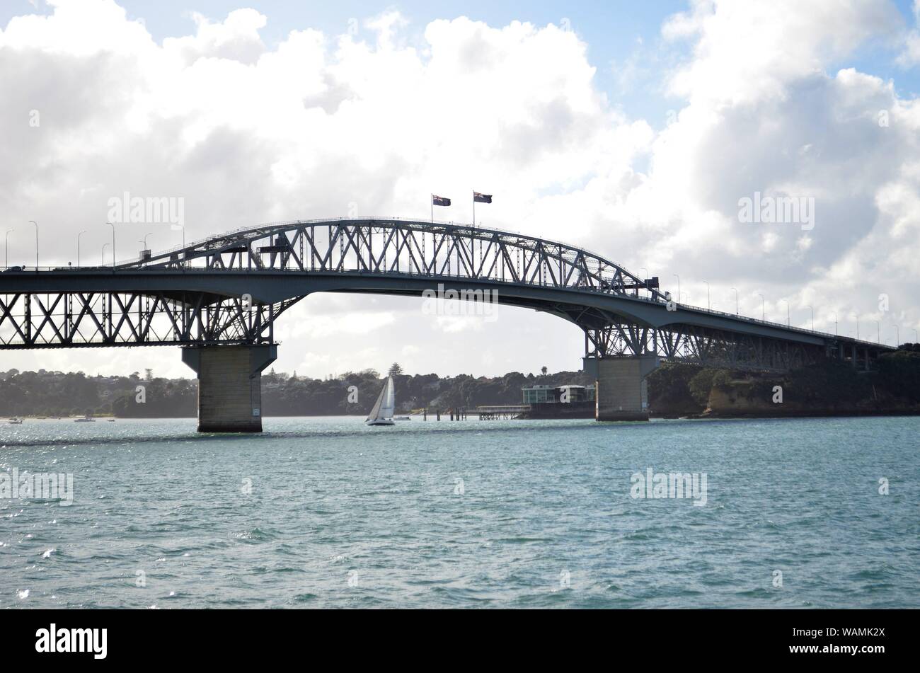 Auckland Harbour Bridge, Neuseeland Stockfoto