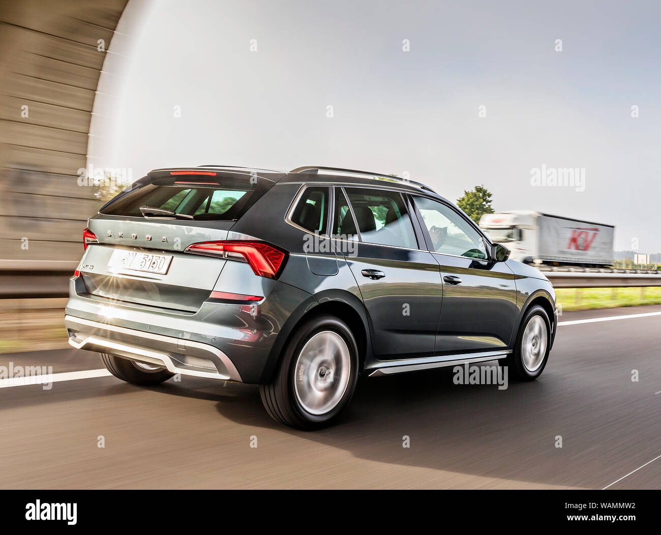 Der tschechischen Autohersteller Skoda Auto neue Skoda Kamiq Modell zu Journalisten in Straßburg, Frankreich, 21. August 2019 zu präsentieren. (CTK Photo/Rene Fluger) Stockfoto