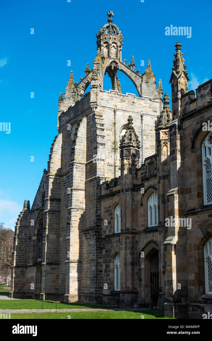 Crown Tower der King's College Chapel, Universität Aberdeen, Aberdeen, Aberdeen, Schottland, Großbritannien Stockfoto