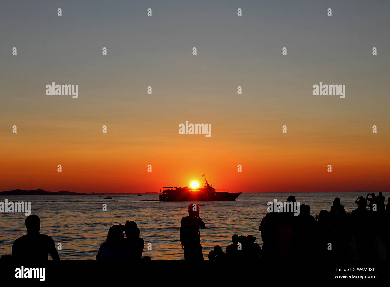 Sonnenuntergang in Zadar, Kroatien Stockfoto