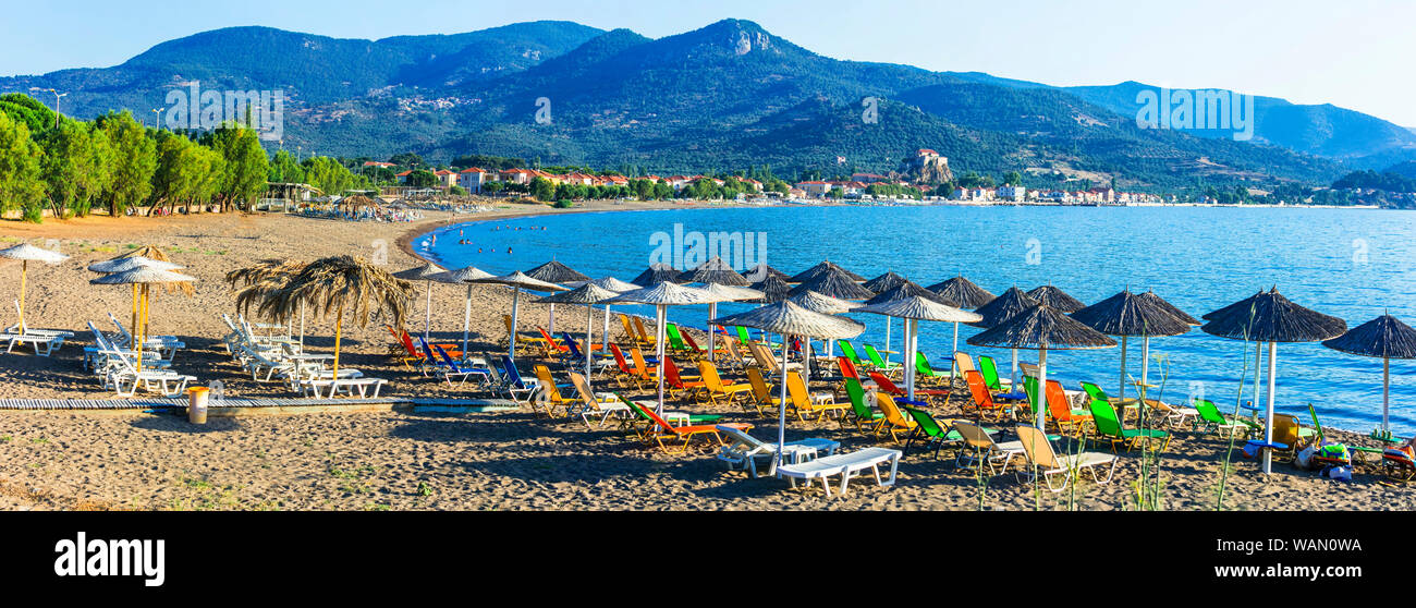 Lesbos (Lesbos) Insel in Griechenland. schön Petra Dorf mit tollen Stränden Stockfoto