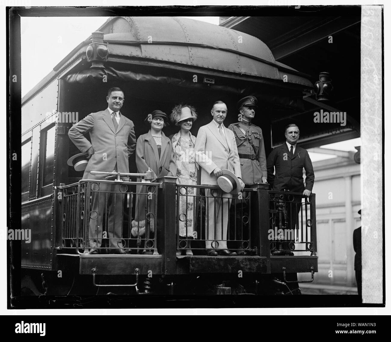 Coolidges verlassen für Swampscott, Massachusetts, [6/22/25] Stockfoto