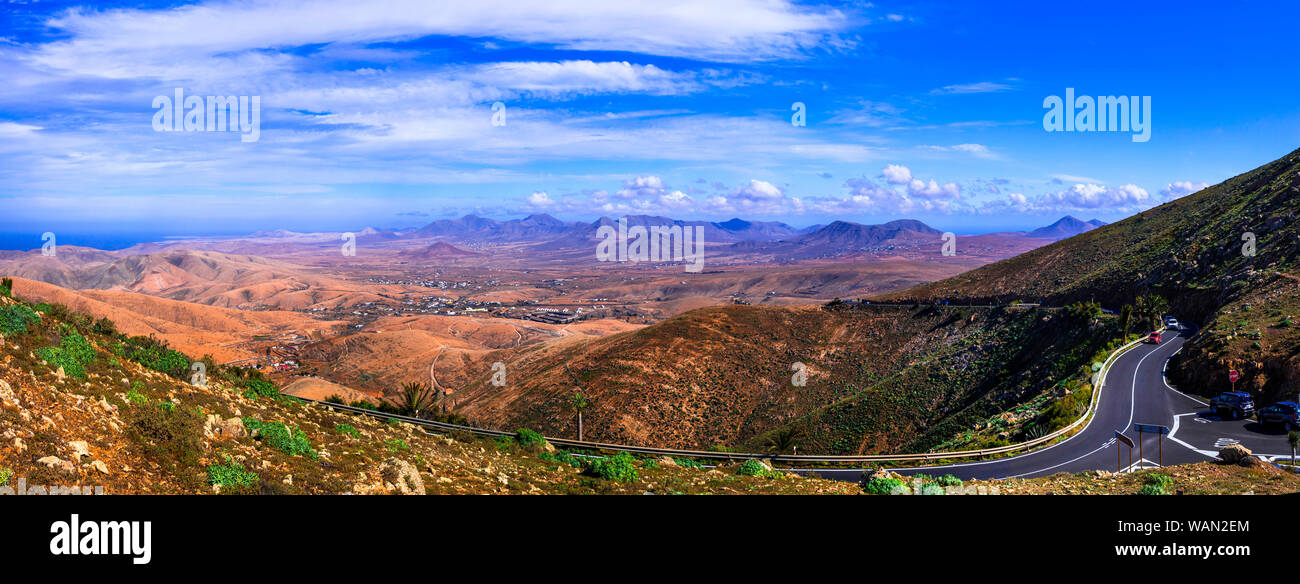 Idyllische Landschaft vulkanischen Insel Fuerteventura. Kanarische Inseln Spanien Stockfoto