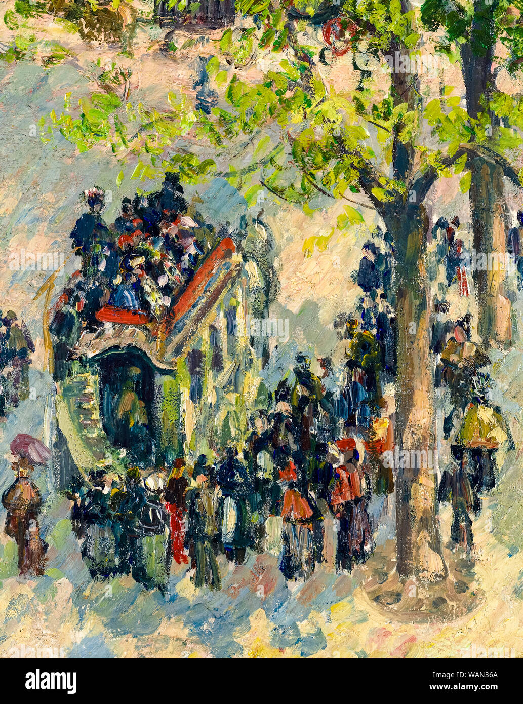 Camille Pissarro, Place du Theater-Francais, Frühling, Malerei detail, 1898 Stockfoto