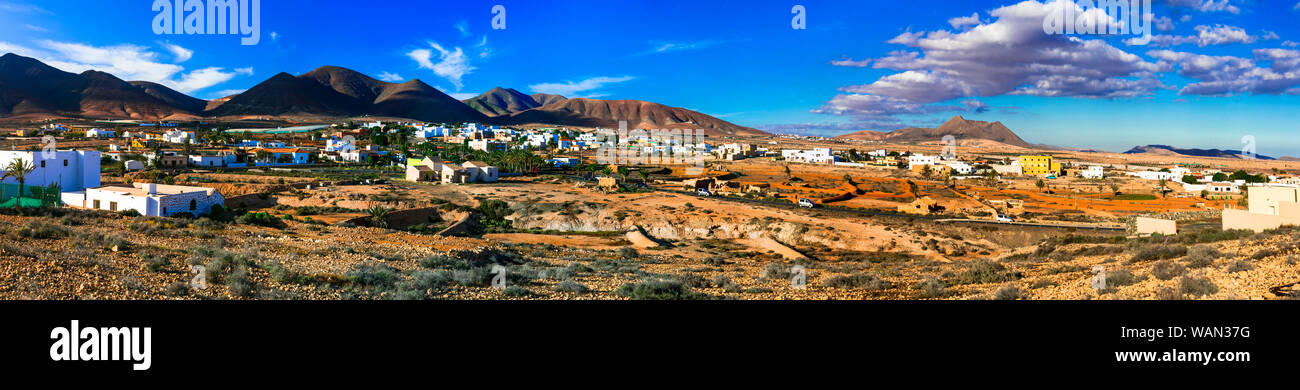 Idyllische Natur und traditionellen Dörfern der schönen Insel Fuerteventura, Kanarische Inseln, Spanien Stockfoto