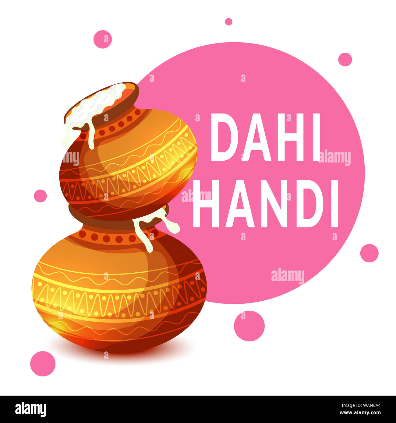 Vector Illustration eines Hintergrund oder eine Broschüre für indische Festival der Glücklich Janmashtami Feier. Stockfoto