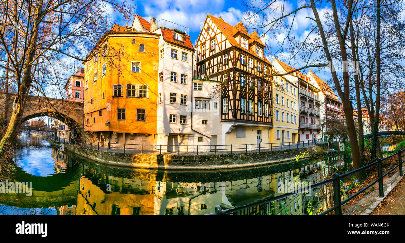 Schöne Bamberg Stadt, Orte von Deutschland, Bayern Stockfoto