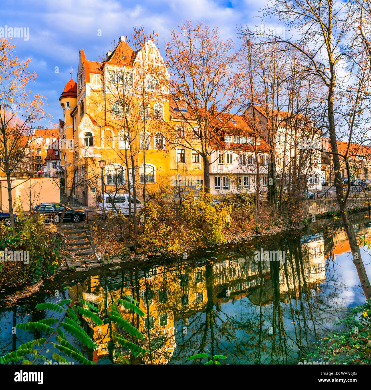 Schöne Bamberg Stadt, Orte von Deutschland, Bayern Stockfoto