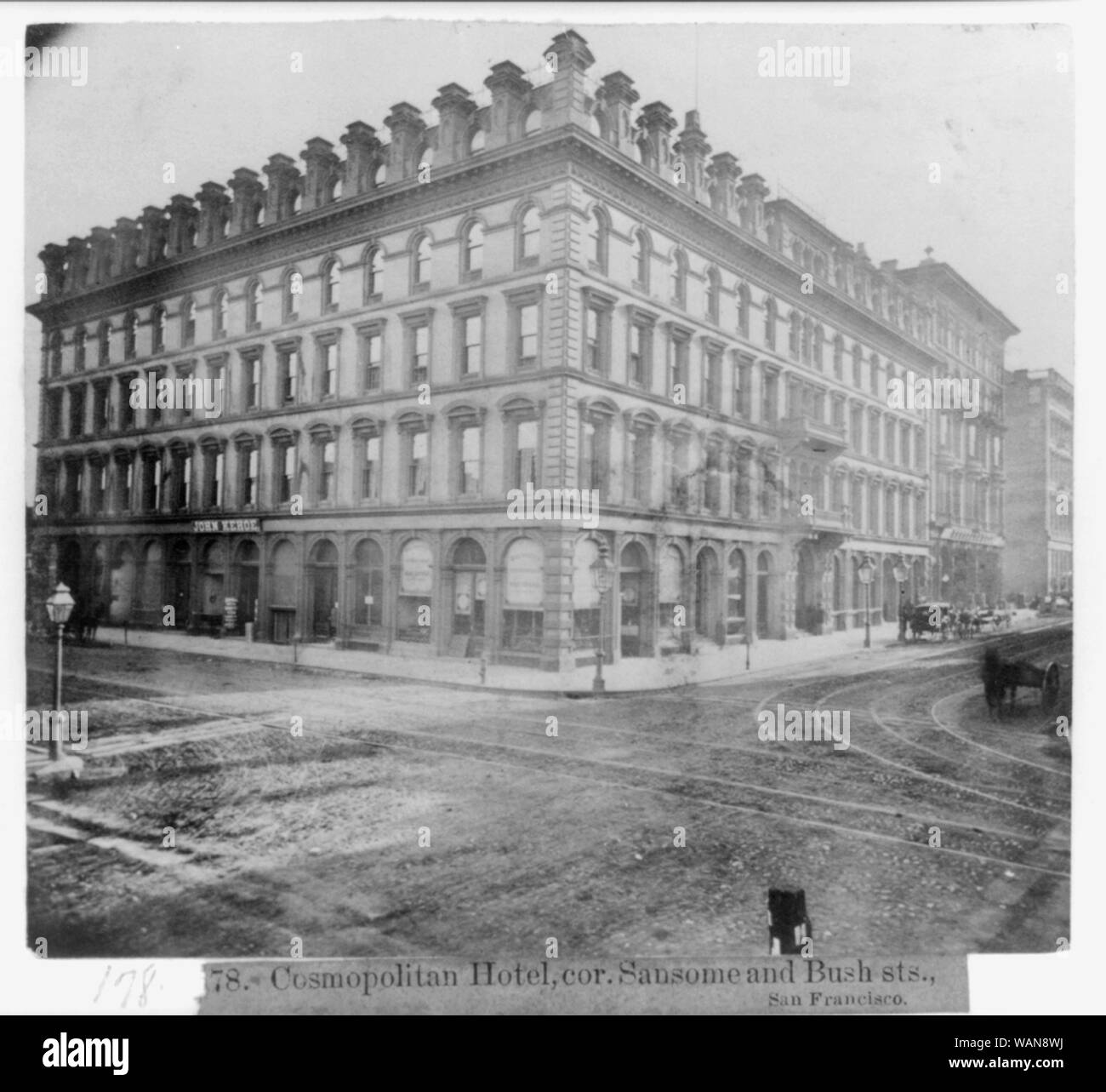 Cosmopolitan Hotel, Cor. Die sansome und Bush Sts., San Francisco Stockfoto