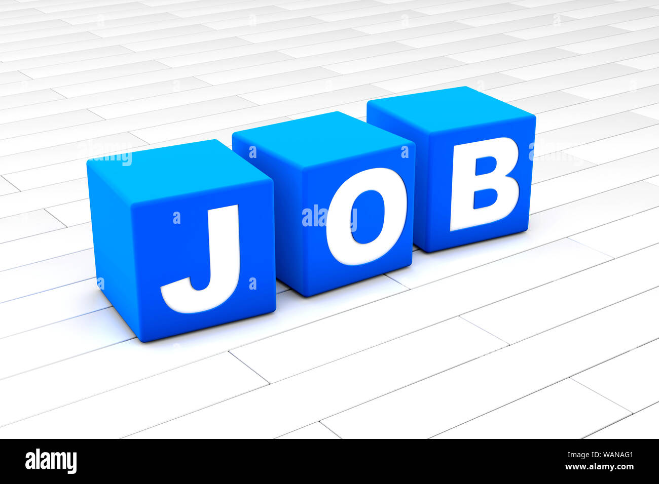 3D-gerenderte Abbildung: das Wort Job. Stockfoto
