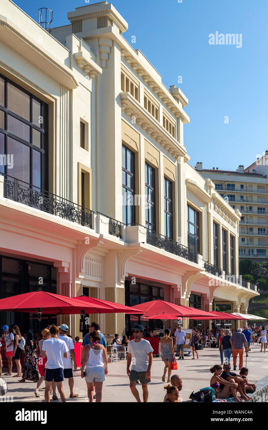 Die Städtischen Casino von Biarritz (Atlantische Pyrenäen Aquitaine - Frankreich). Dieser Raum begrüßt, den G7-Gipfel 2019 Vom 24. bis 26. August. Stockfoto