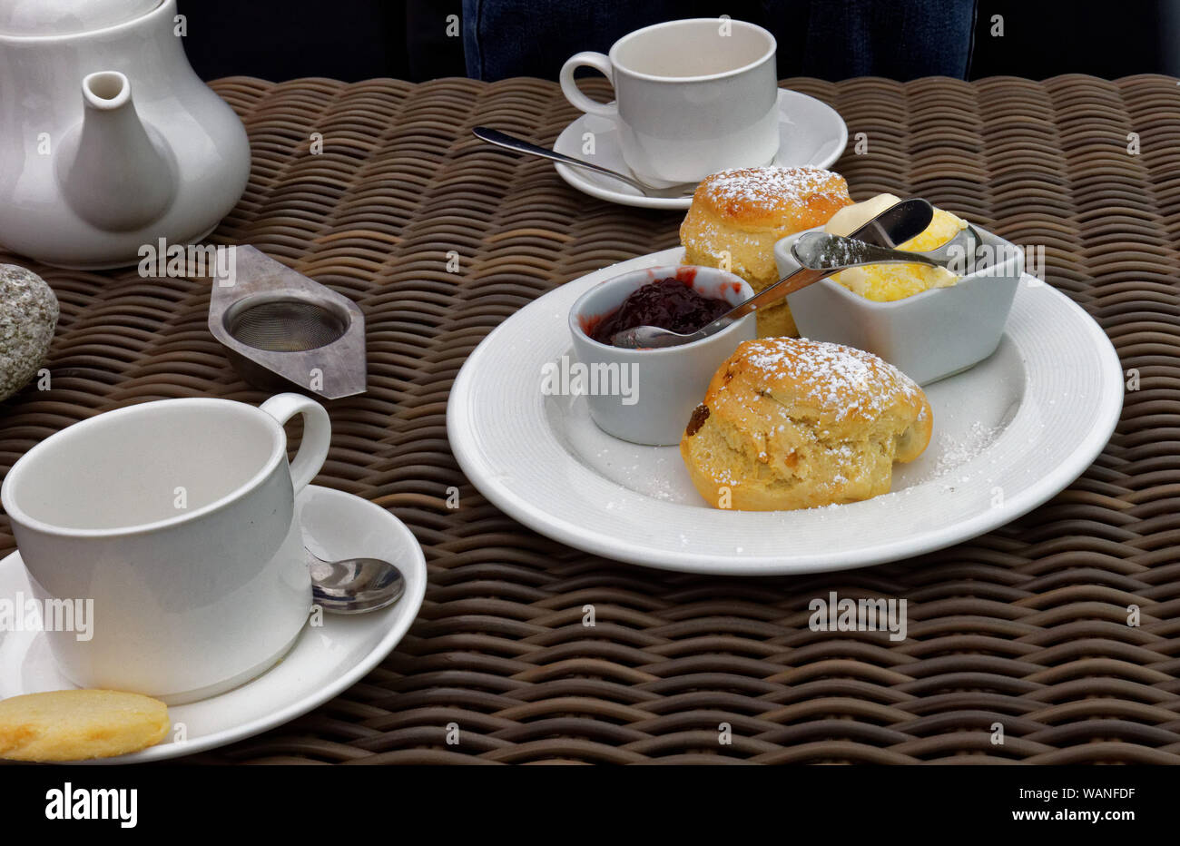 Cream Tea, Cornwall Stockfoto