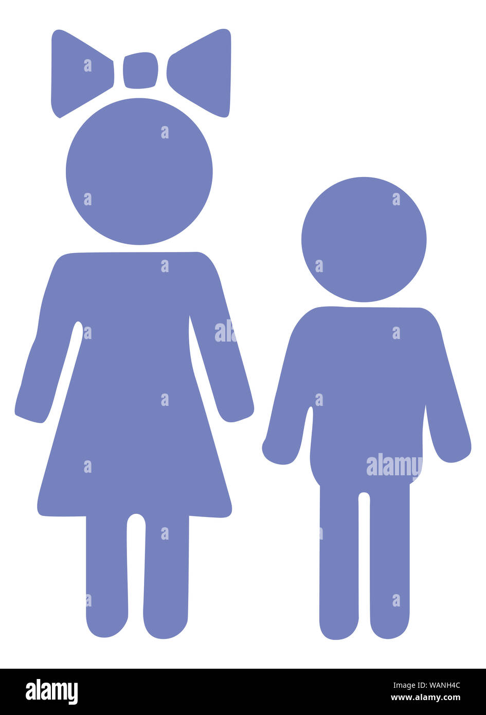 Illustration der Darstellung von Bruder und Schwester Stockfoto