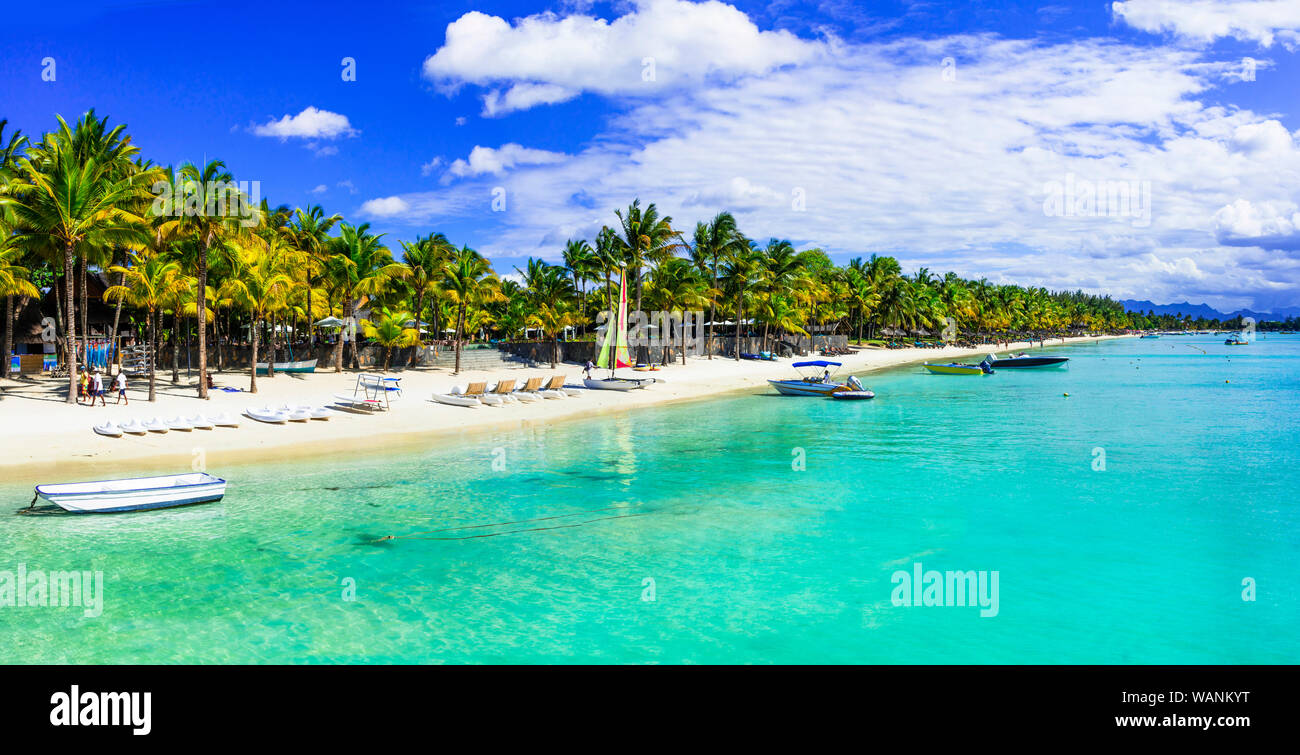 Tropisches Paradies in Mauritius. Stockfoto