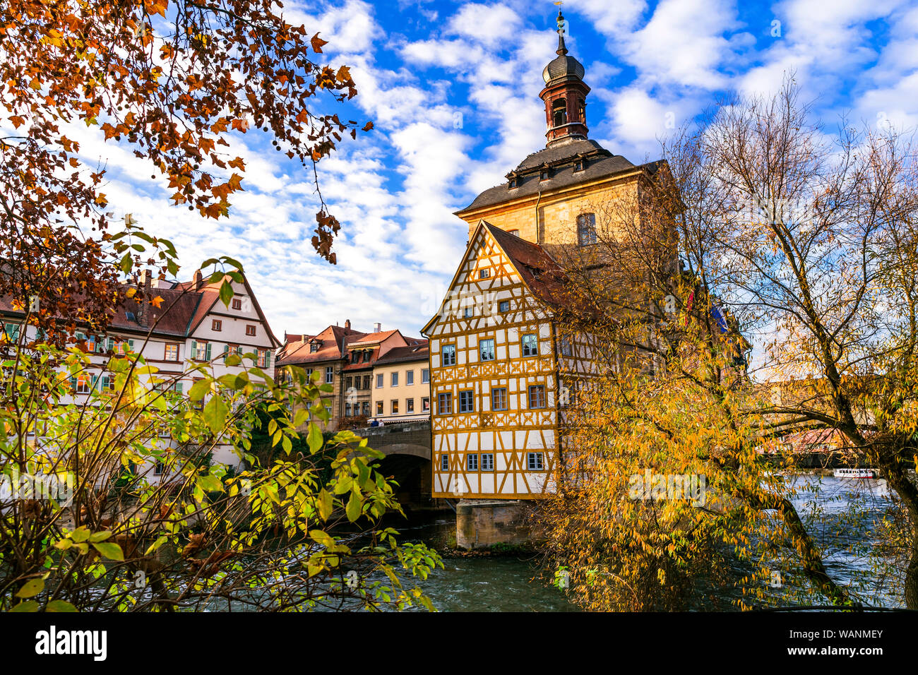 Wunderschöne Altstadt, Bayern, Deutschland. Stockfoto