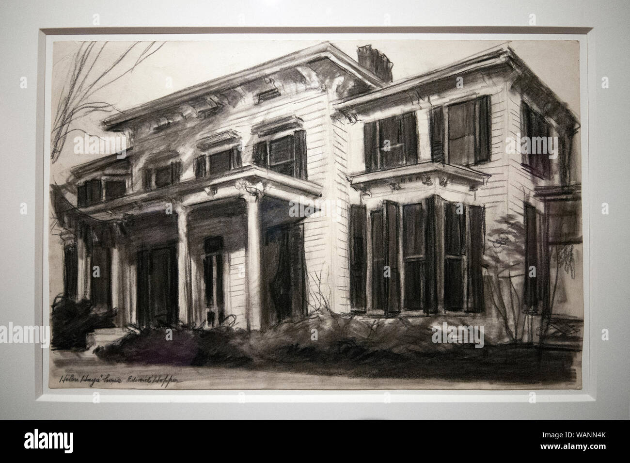 Helen Hayes House (1939), Kreide auf Papier (von Edward Hopper 1882-1967), Whitney Museum der amerikanischen kunst, New York, USA Stockfoto