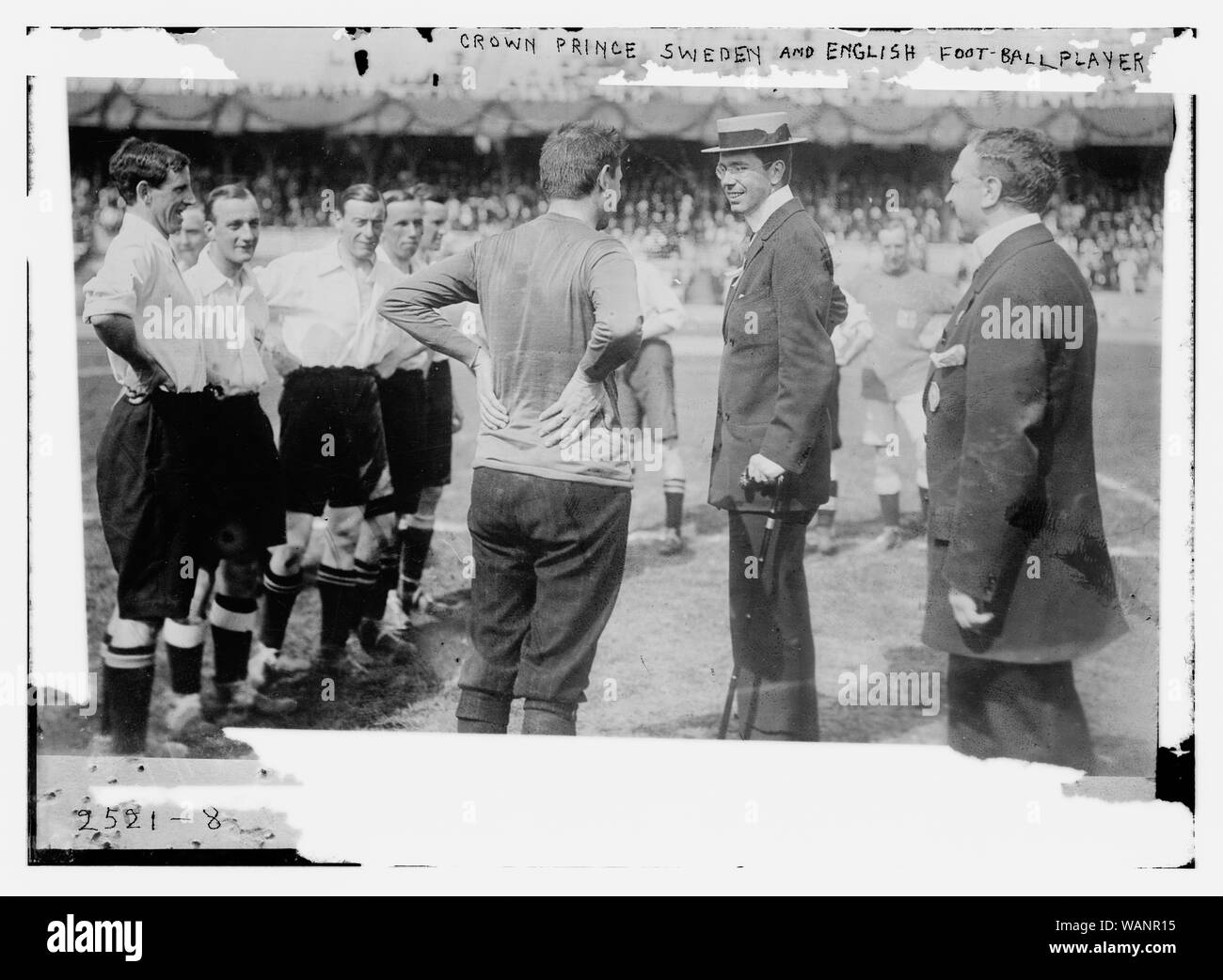 Kronprinz von Schweden und Englisch Fußballspieler Stockfoto