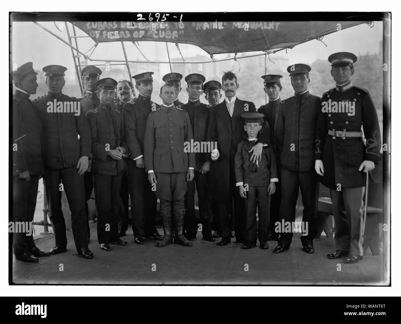 Kubanischen Delegierten nach Maine denkmal Offiziere von Kuba Stockfoto