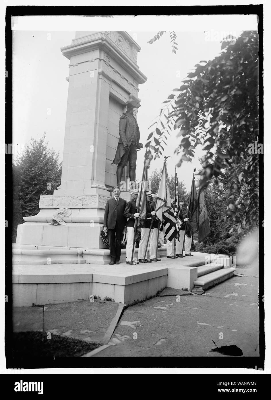 Curtis D. Wilbur & Jno. Paul Jones Statue, [07/05/24] Stockfoto