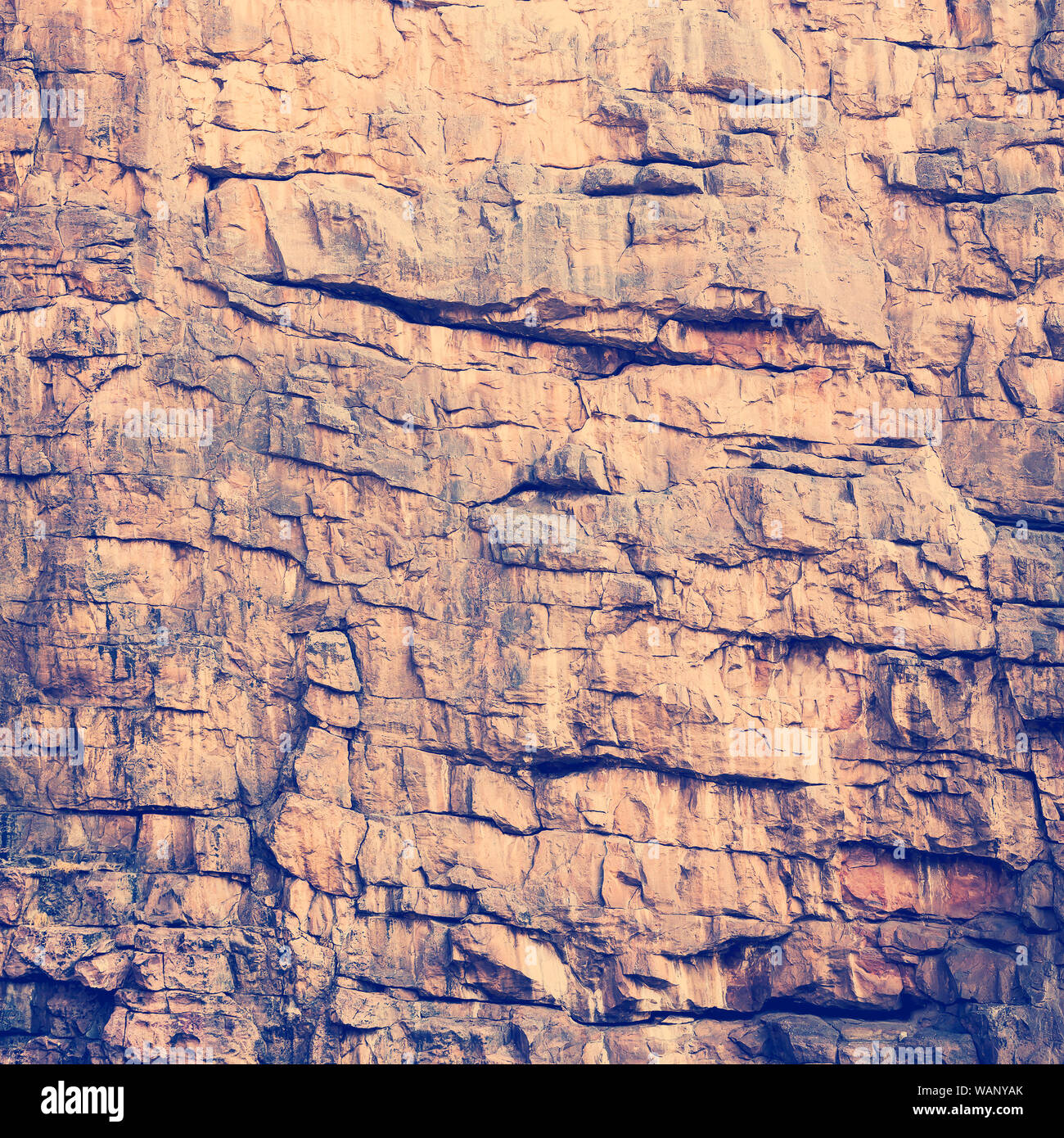 Rock face Textur von großen Felsen mit retro Instagram stil Filterwirkung Stockfoto