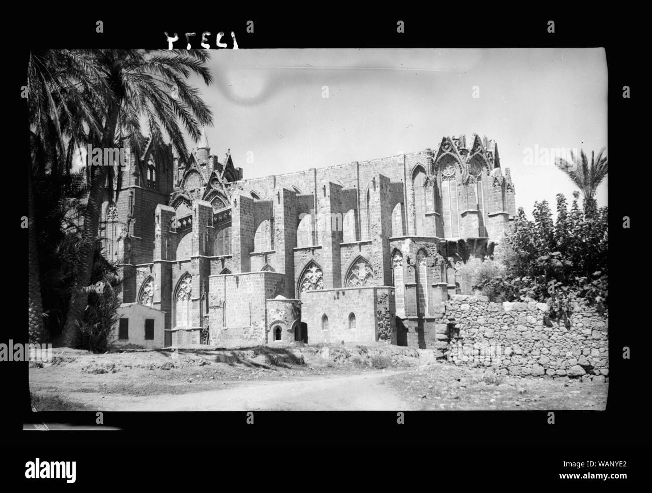 Zypern. Famagusta. Die Rückseite des St. Nikolaus (Kathedrale) Moschee Stockfoto