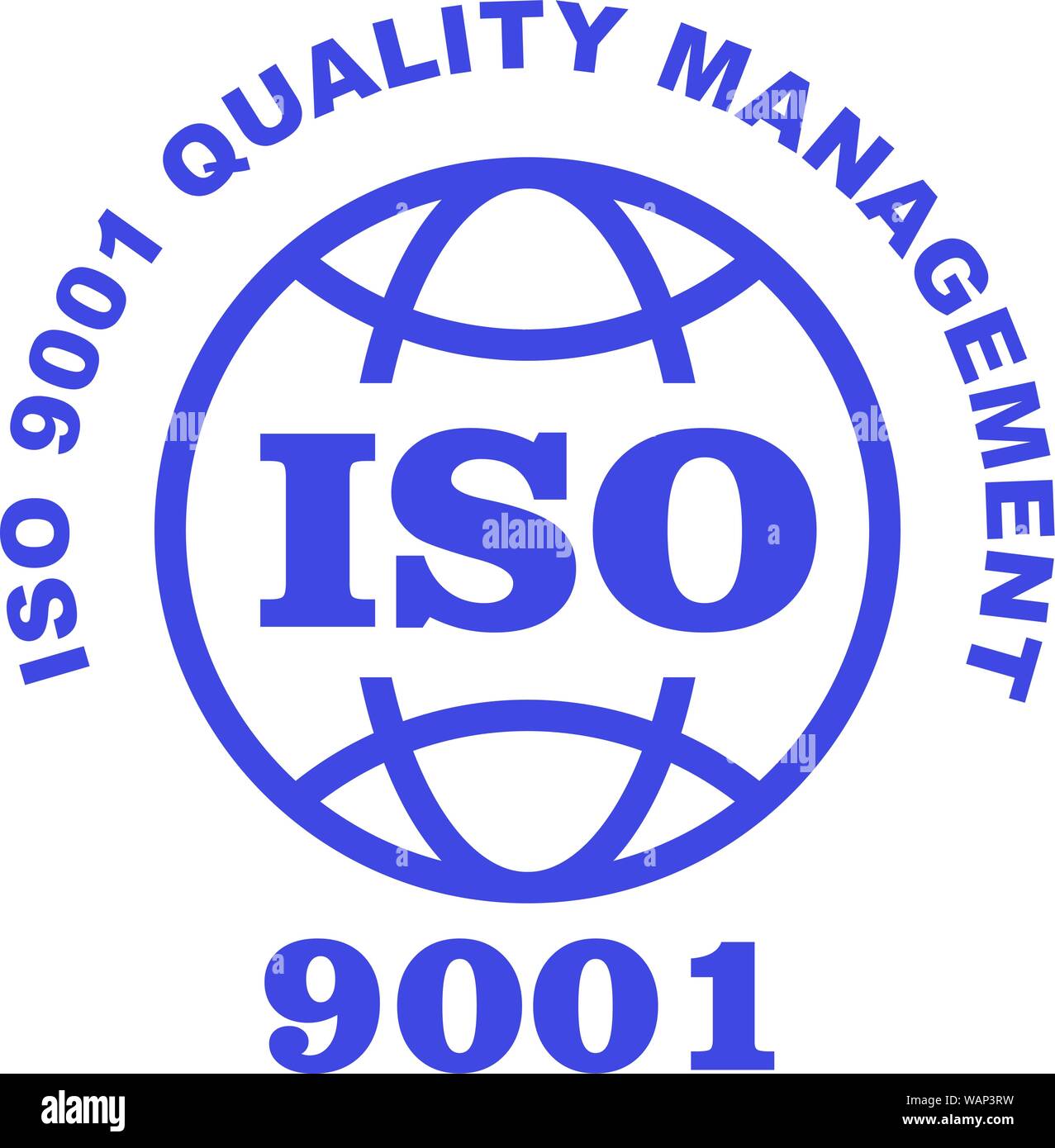 ISO 9001 Stempel sign-Qualitätsmanagementsystem, QMS-Standard Stock Vektor