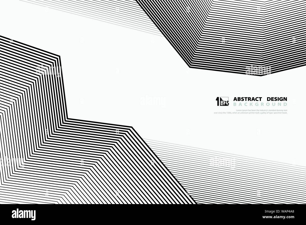 Abstrakte schwarze Linie Dekoration auf weißem Hintergrund. Sie Poster, Artwork verwenden können, Template Design. Illustration Vector EPS 10. Stock Vektor