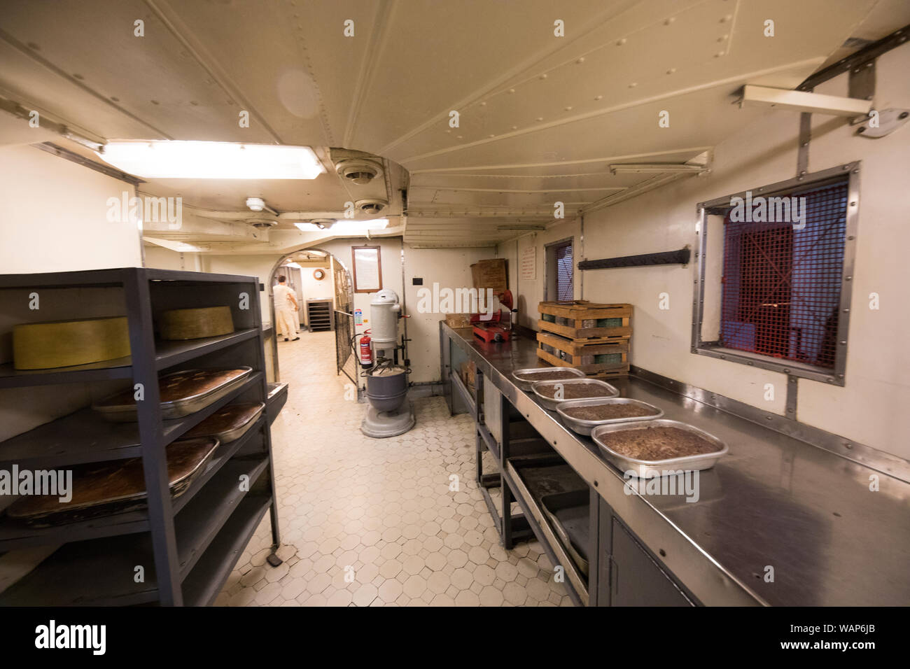 Kriegsschiff HMS Belfast in London, England. Stockfoto