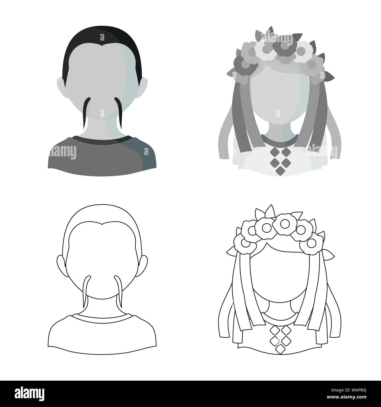 Vector Illustration der Nachahmer und Resident Symbol. Der Imitator und Kultur Symbol für das Web. Stock Vektor