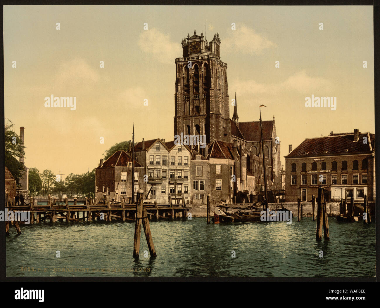 Dam und Maashaven, Dordrecht, Niederlande Stockfoto