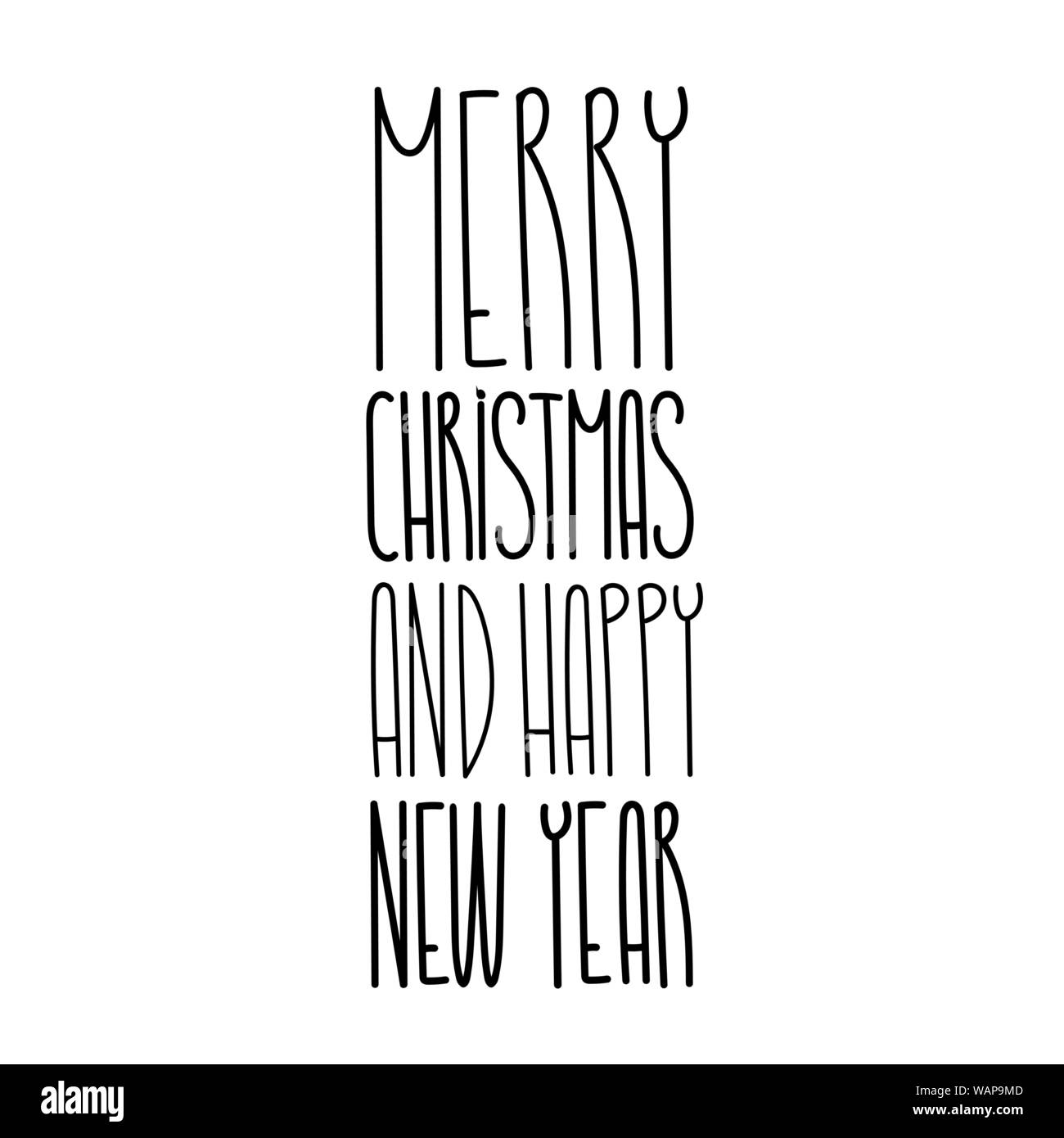 Frohe Weihnachten und guten Rutsch ins neue Jahr Postkarte Vorlage. Für Print und Web winter saisonale Grüße. Retro Style schöne Ferien feier Karte in Stock Vektor