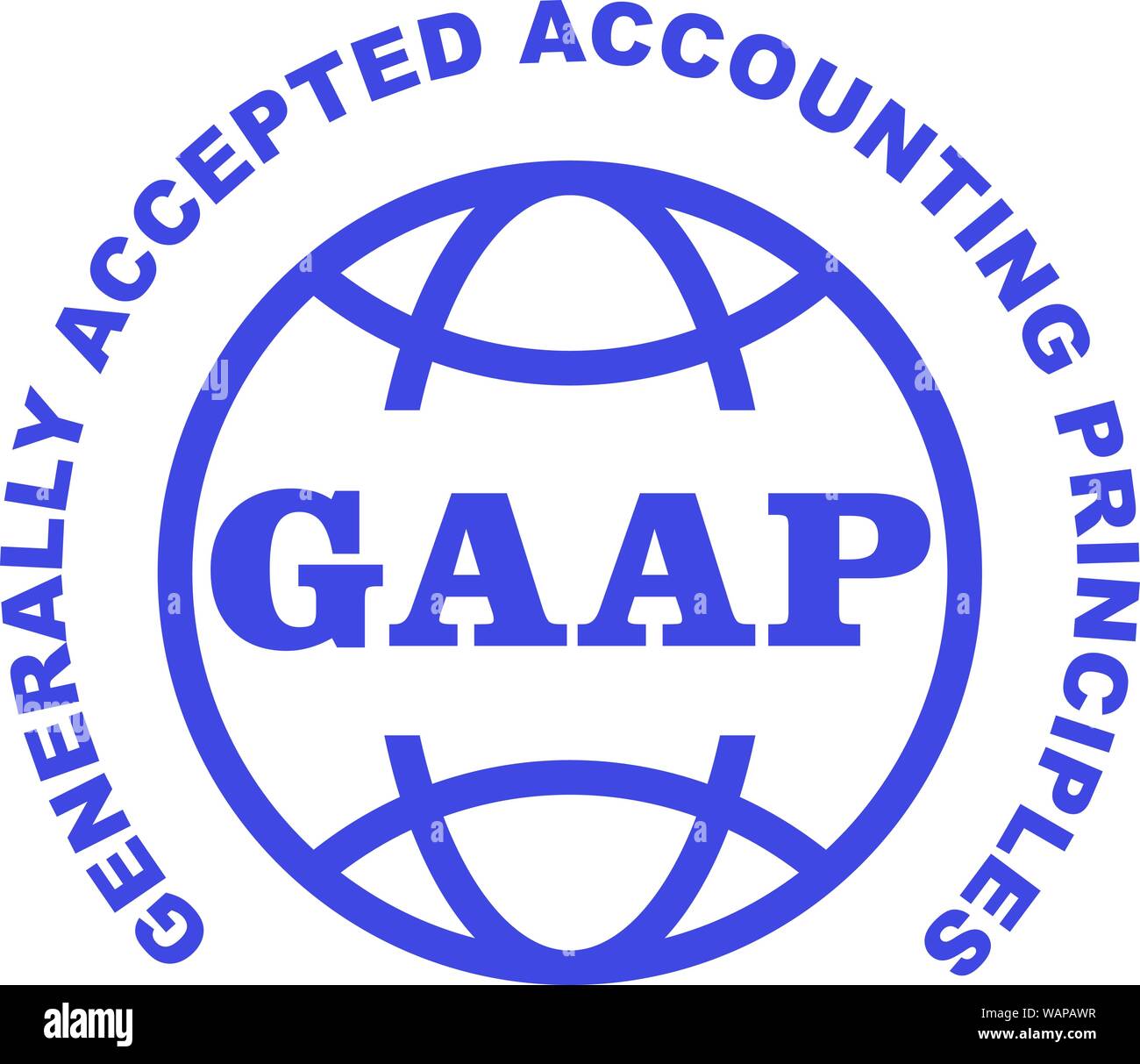 GAAP - Generally Accepted Accounting Principles Emblem Stock Vektor