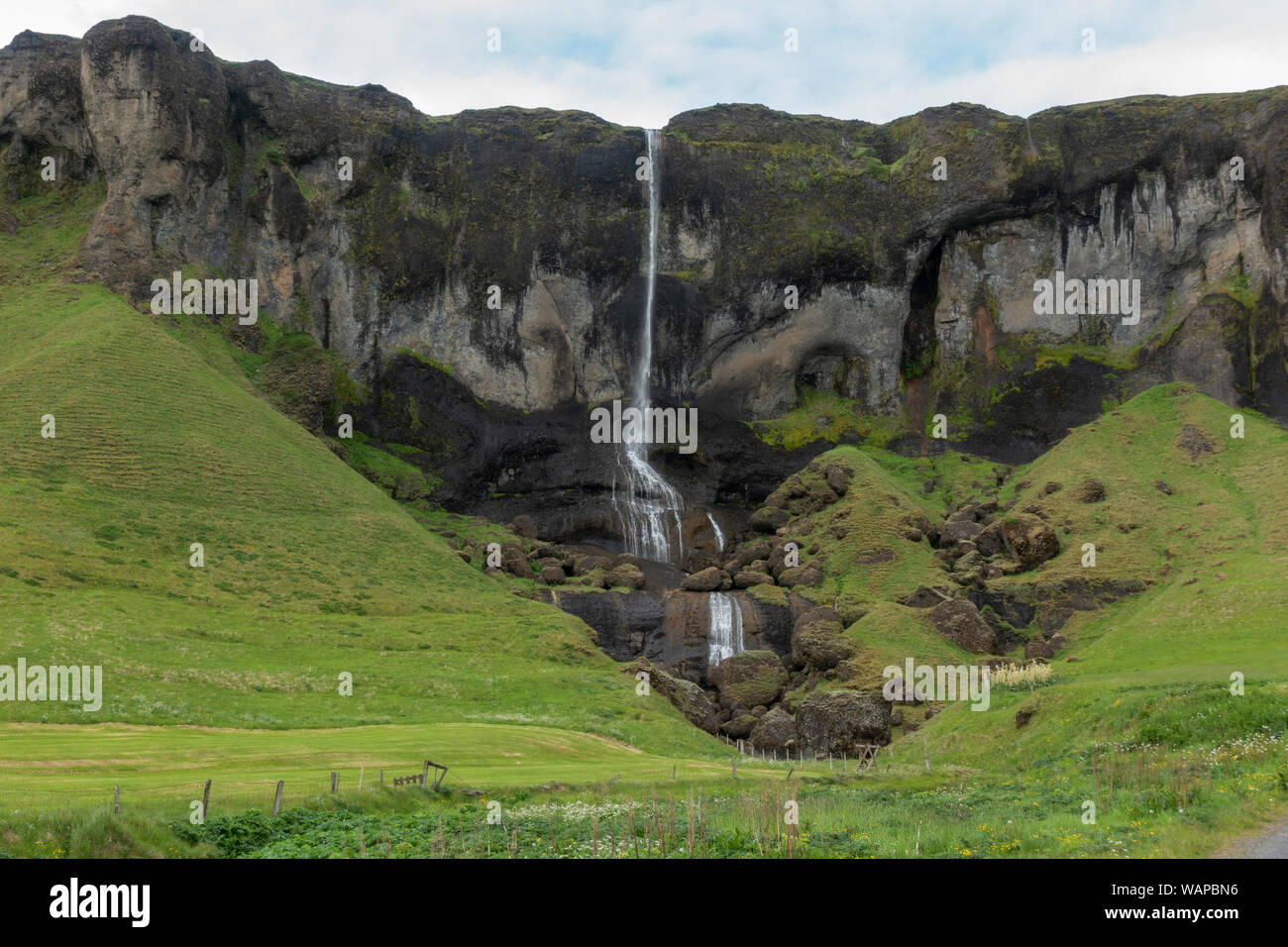 Die Foss eine Sidu (kirkjubaejarklaustur), Island. Stockfoto