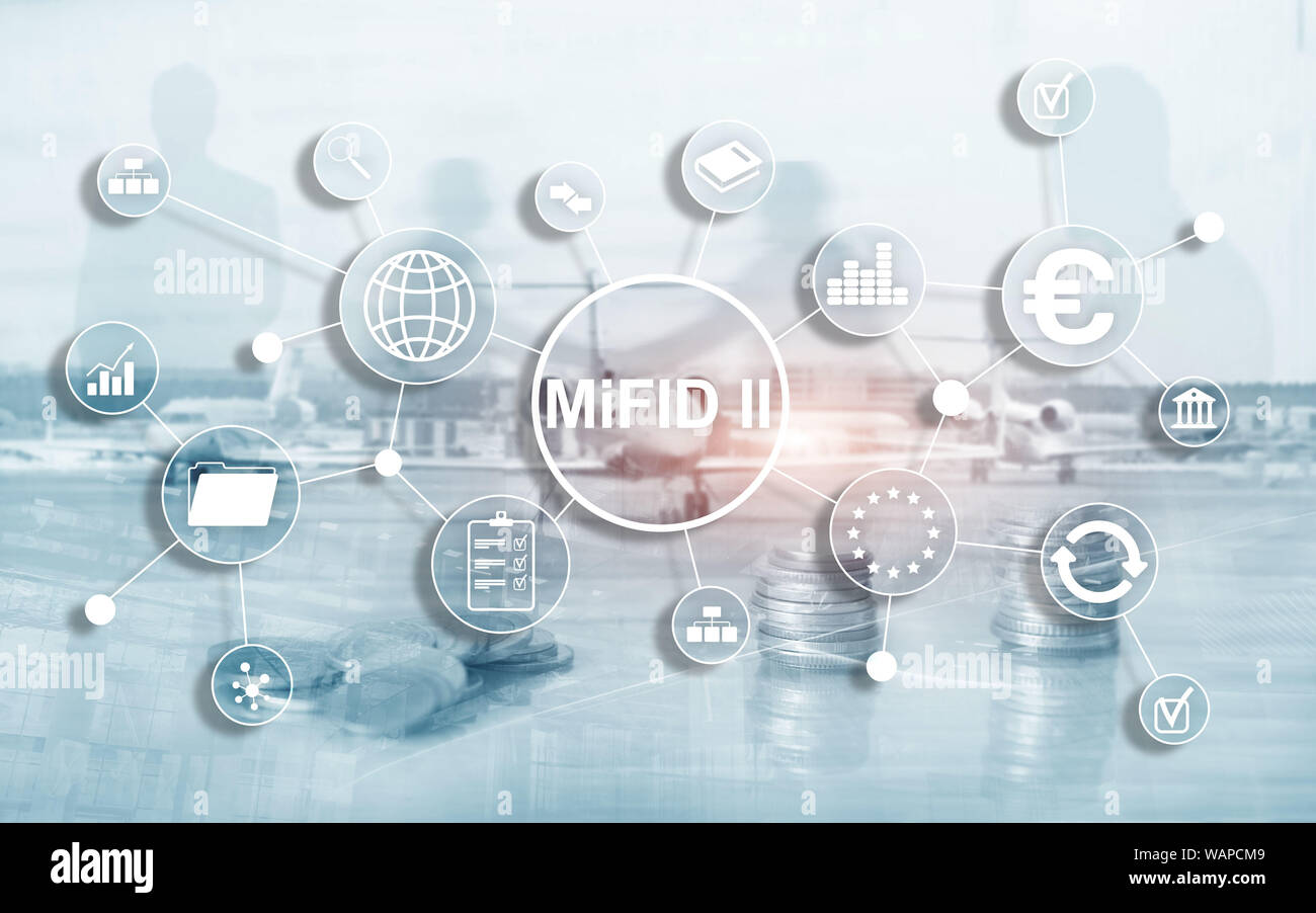 Die Richtlinie über Märkte für Finanzinstrumente. MiFID II. Anlegerschutz Konzept. Stockfoto