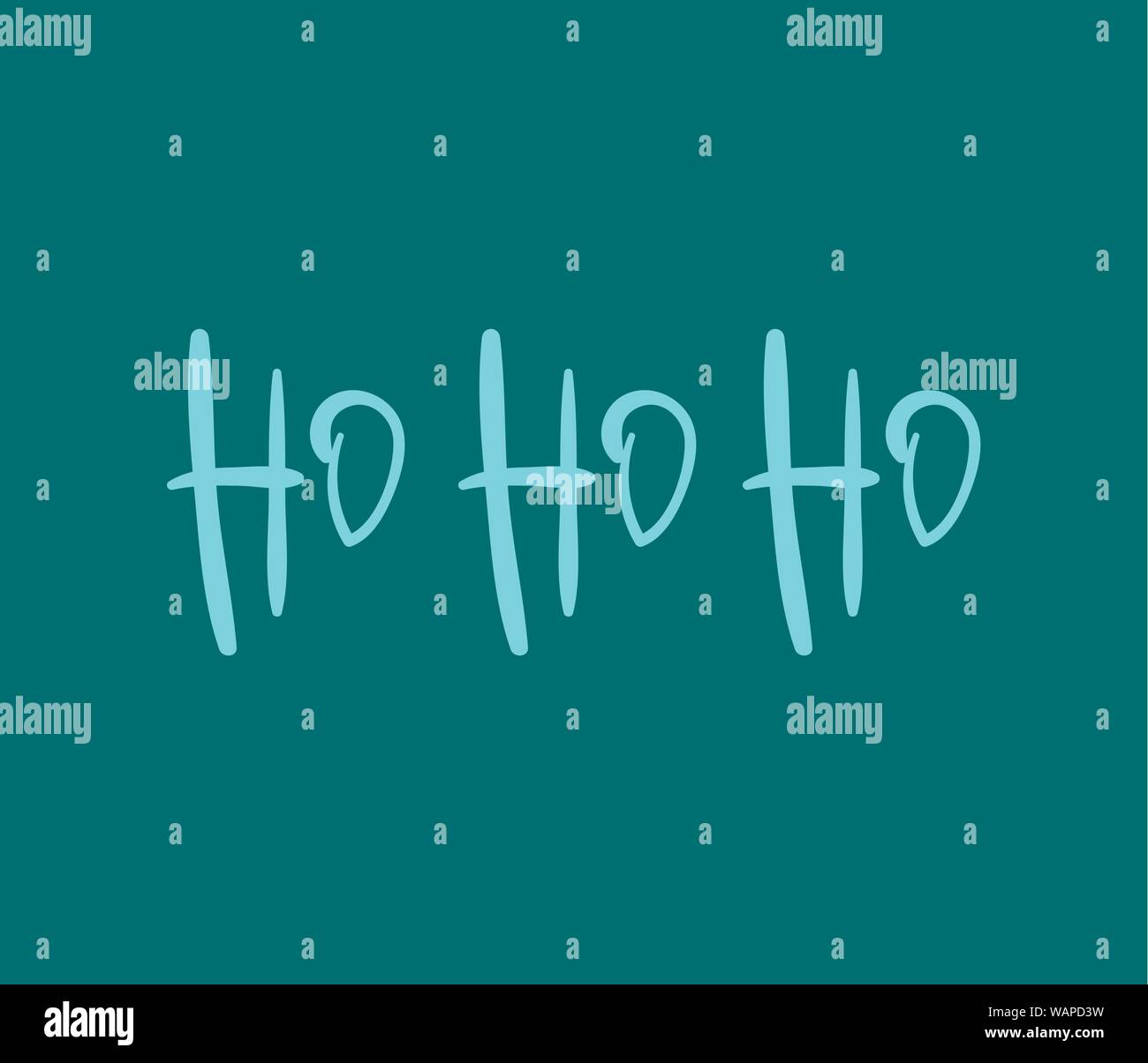 Ho Ho Ho hand Weihnachten gezeichnet Schriftzug Stock Vektor